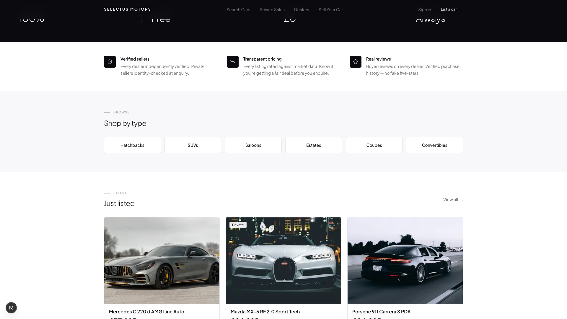 Selectus Motors — listing results